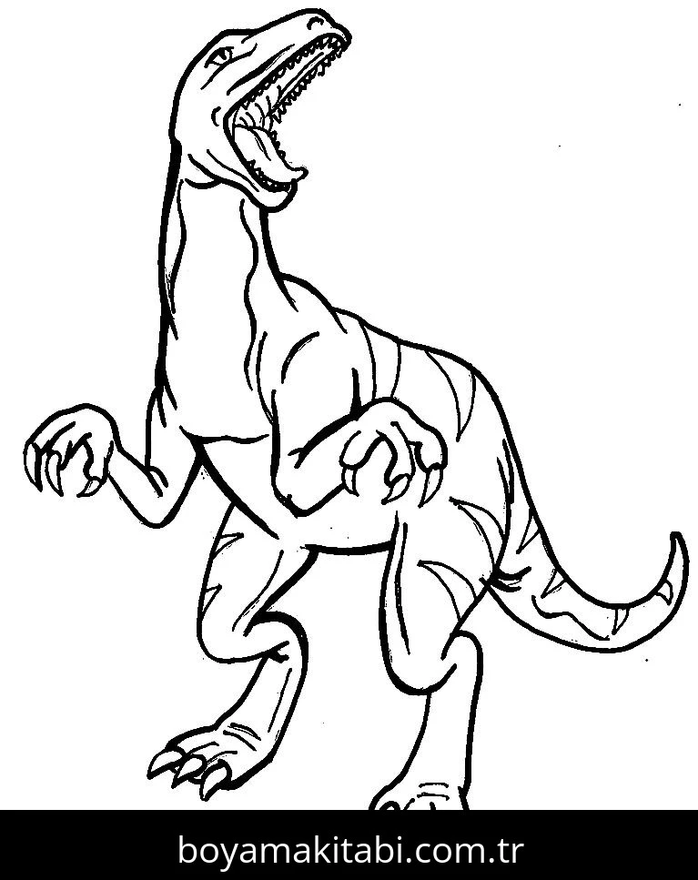 Allosaurus Dinazor boyama sayfası – yaratıcılığı geliştirir, keyifli zaman