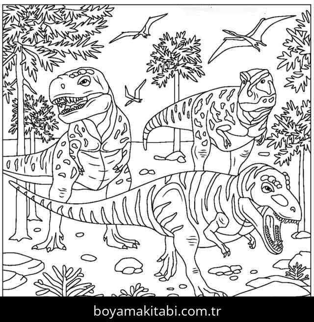 Allosaurus Dinazor boyama sayfası – yaratıcılığı geliştirir, keyifli zaman