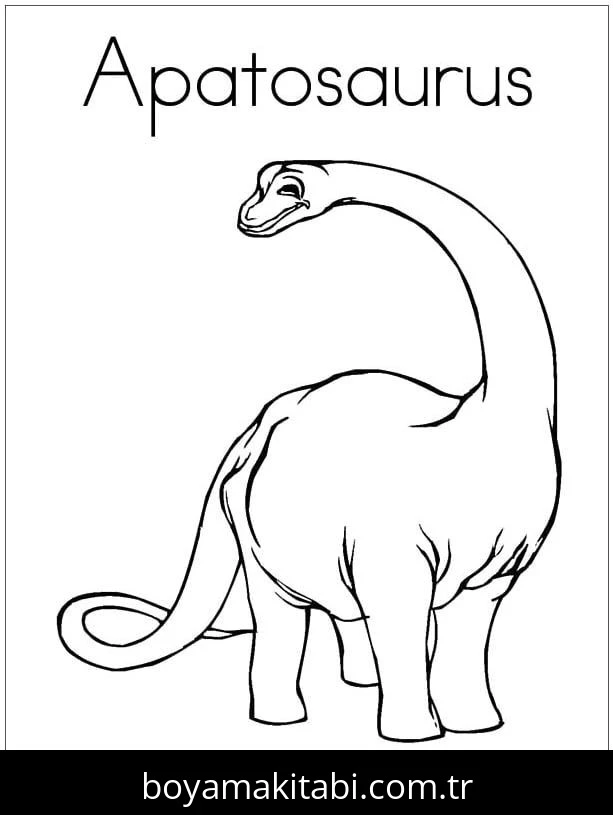 Apatosaurus Dinazor boyama sayfası #6 – sanatsal çalışma, aile ile vakit geçirme