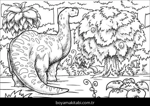 Apatosaurus Dinazor boyama sayfası #9 – boyama çalışması, sınıf etkinliği