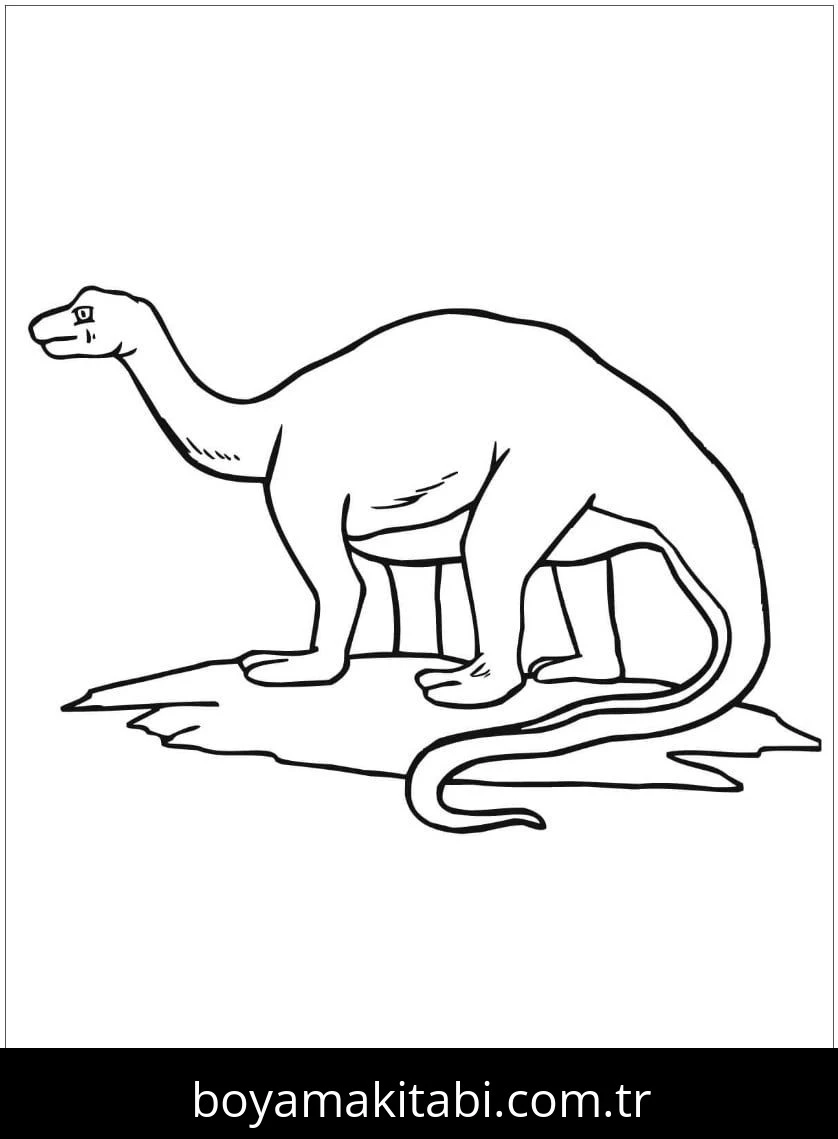Apatosaurus Dinazor boyama sayfası #10 – renkli çizimler, dikkat ve odaklanma geliştirir