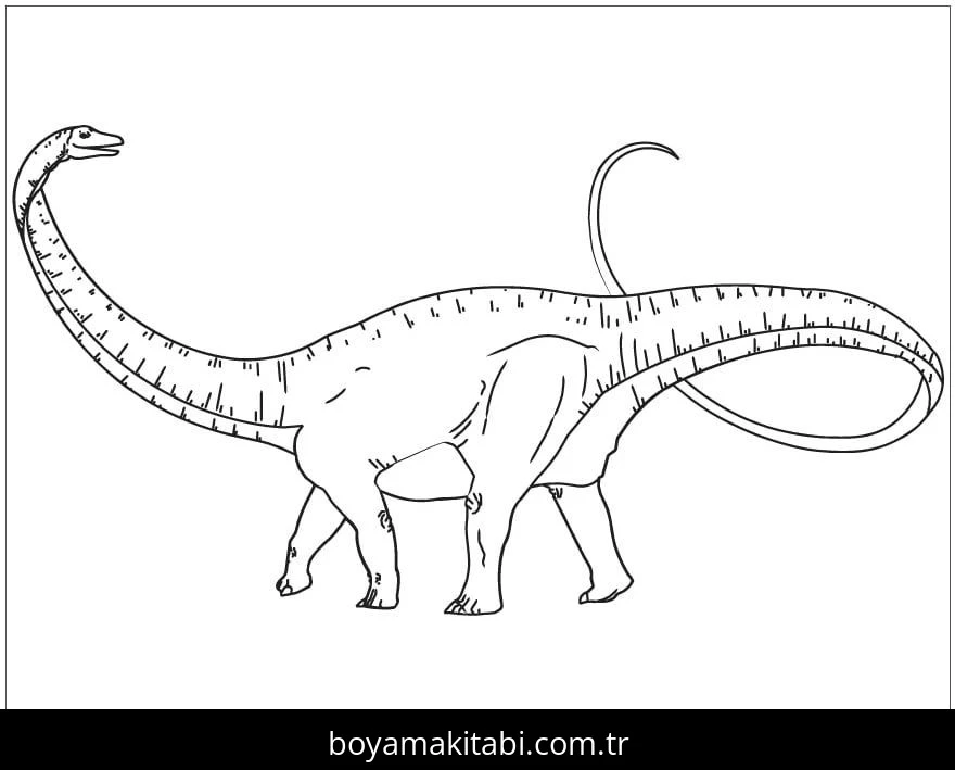 Apatosaurus Dinazor boyama sayfası #11 – anaokulu etkinliği, motor becerileri destekler