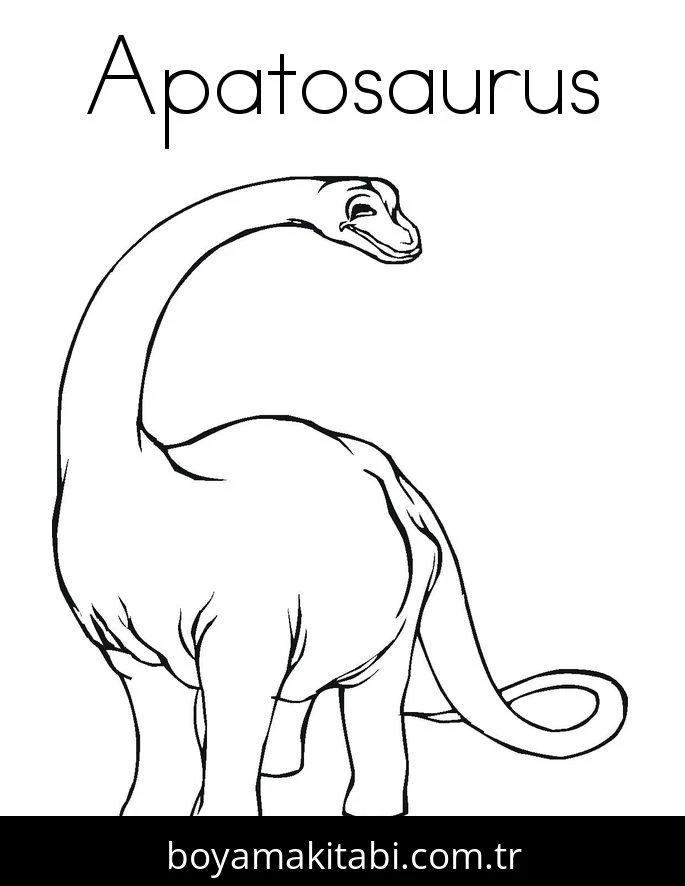 Apatosaurus Dinazor boyama sayfası #19 – hayal gücünü besler, tamamen ücretsiz