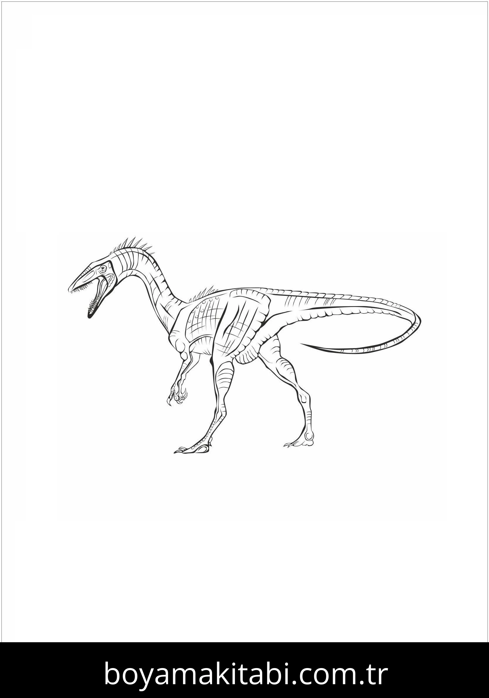 Coelophysis Dinazor boyama sayfası – eğlenceli etkinlik, el becerilerini geliştirir