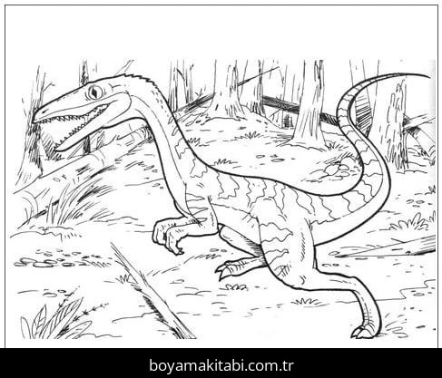 Coelophysis Dinazor boyama sayfası – yaratıcılığı geliştirir, keyifli zaman