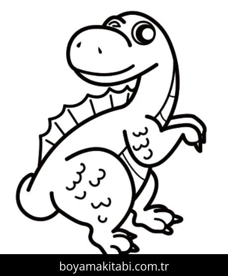 Spinosaurus Dinazor boyama sayfası – eğlenceli etkinlik, el becerilerini geliştirir