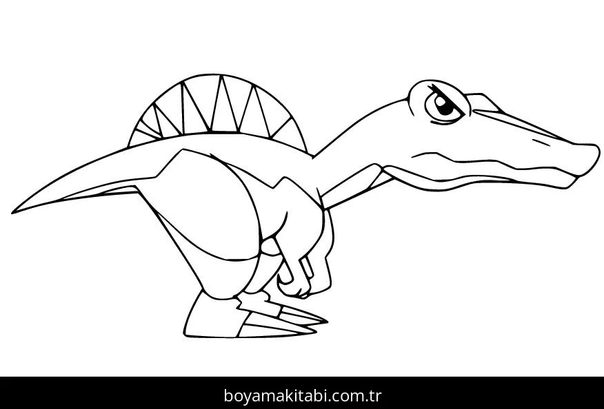 Spinosaurus Dinazor boyama sayfası – yaratıcılığı geliştirir, keyifli zaman