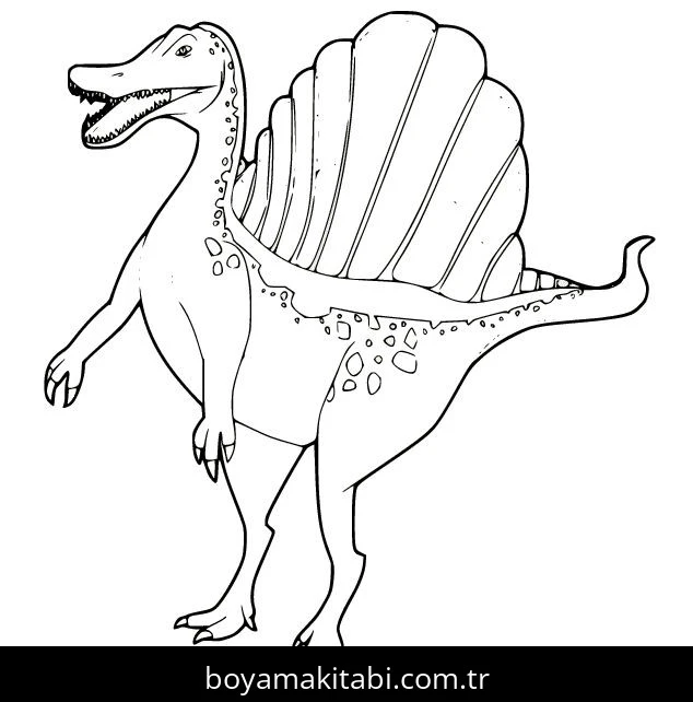 Spinosaurus Dinazor boyama sayfası – yaratıcılık, eğlenceli etkinlik