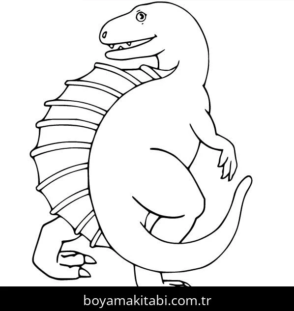 Spinosaurus Dinazor boyama sayfası – okul öncesi, evde etkinlik