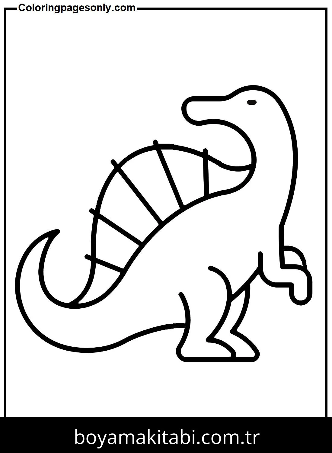 Spinosaurus Dinazor boyama sayfası – boyama çalışması, yaratıcılığı geliştirir