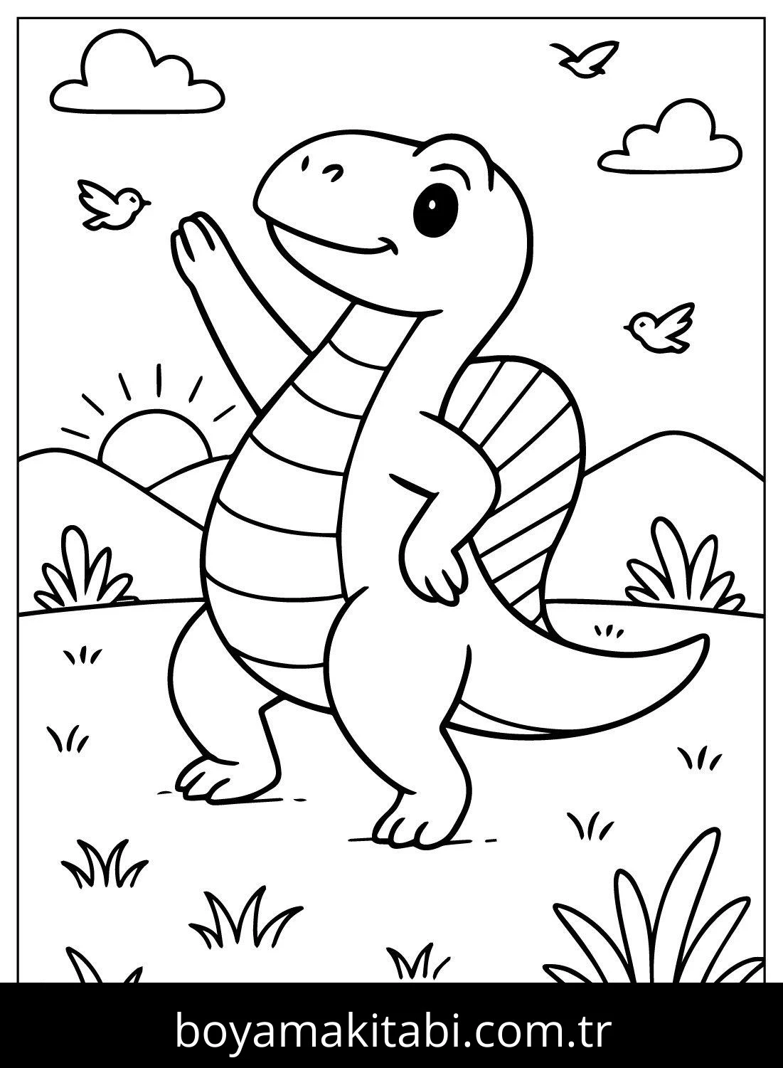 Spinosaurus Dinazor boyama sayfası – eğitici aktivite, yaratıcılık