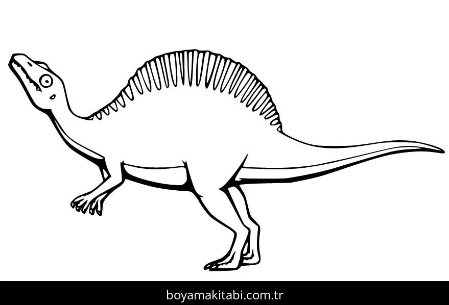 Spinosaurus Dinazor boyama sayfası – eğitici aktivite, yaratıcılık