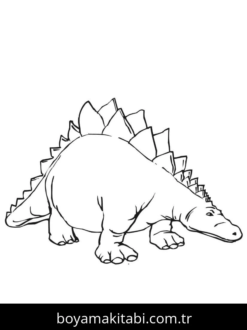 Stegosaurus Dinazor boyama sayfası – yaratıcılığı geliştirir, keyifli zaman