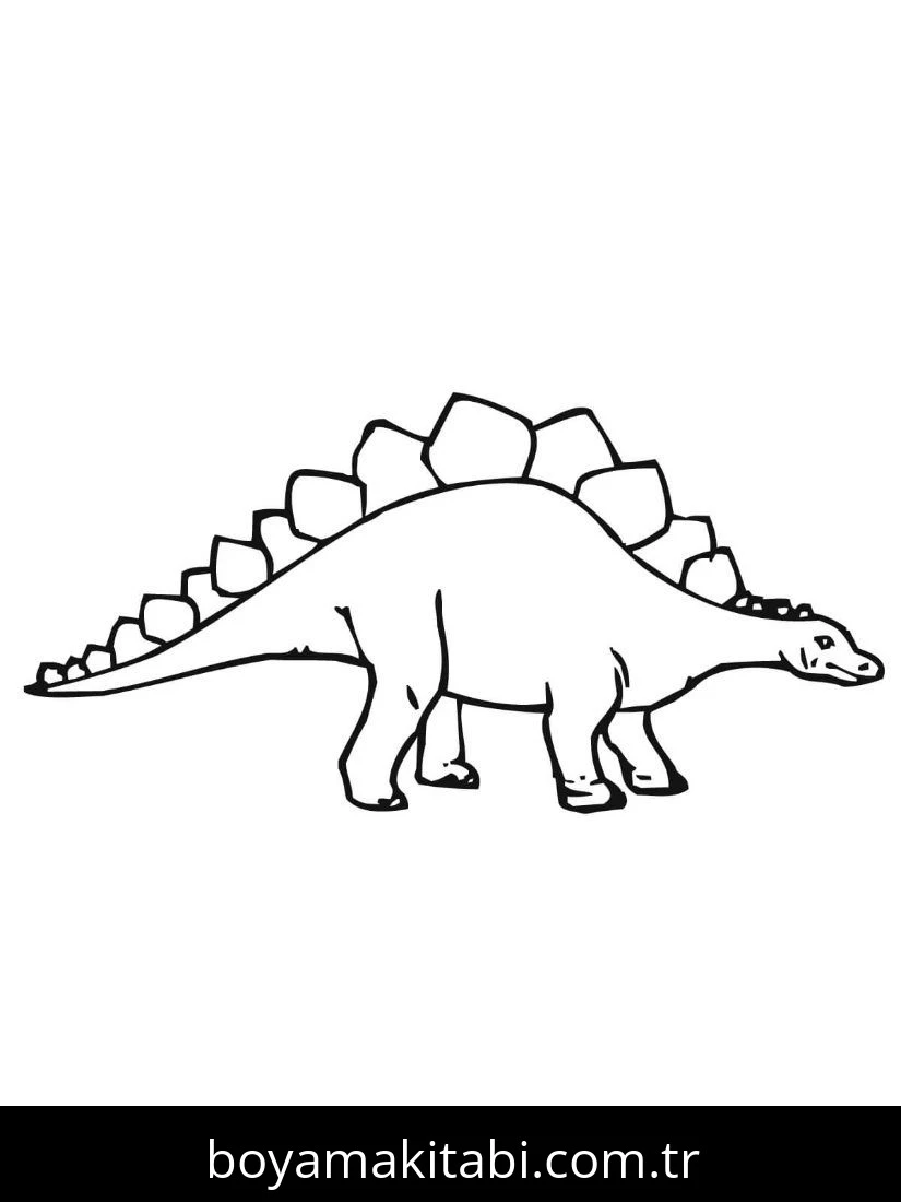 Stegosaurus Dinazor boyama sayfası – okul öncesi, evde etkinlik