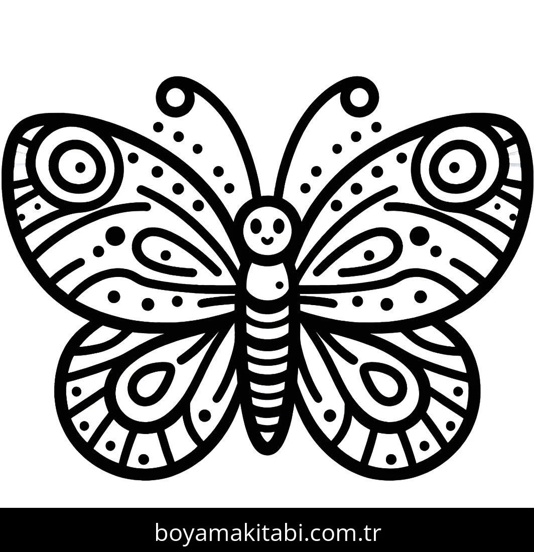 Kelebek boyama sayfası – ücretsiz yazdır, boyama etkinliği
