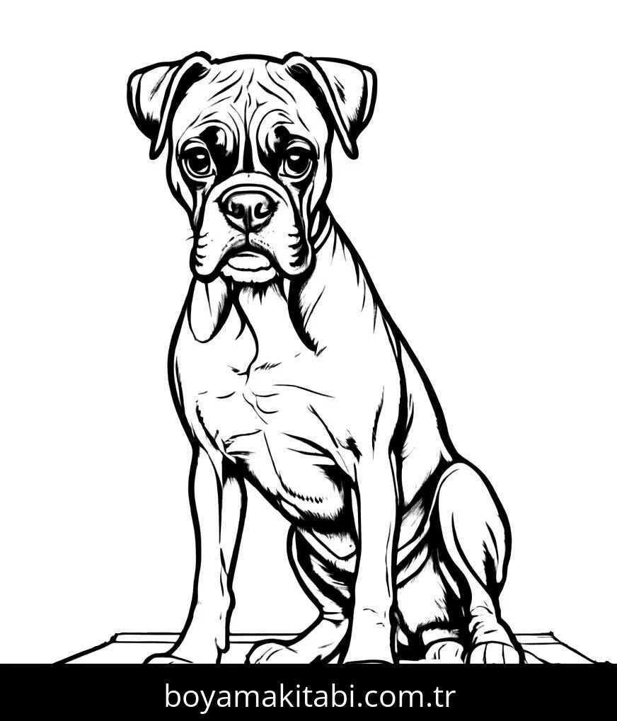 Köpek boyama sayfası #643 – PDF indir, sevimli karakter