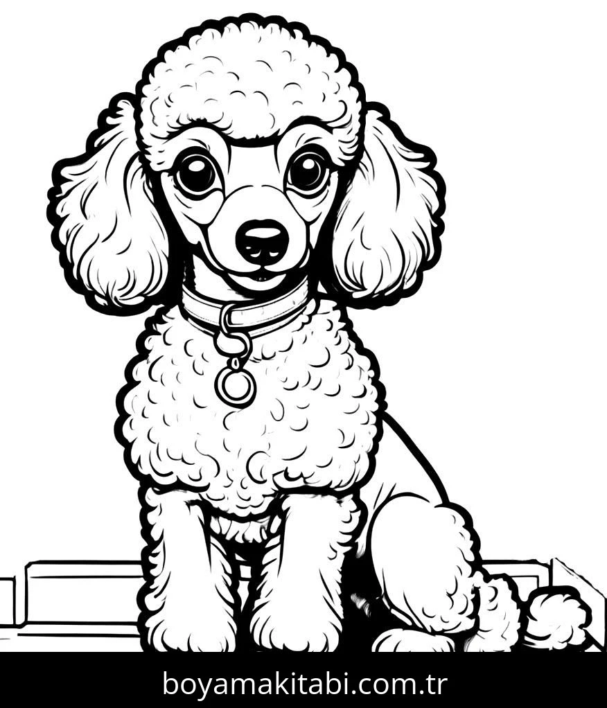 Köpek boyama sayfası #644 – çocuklar için, çizgi film temalı