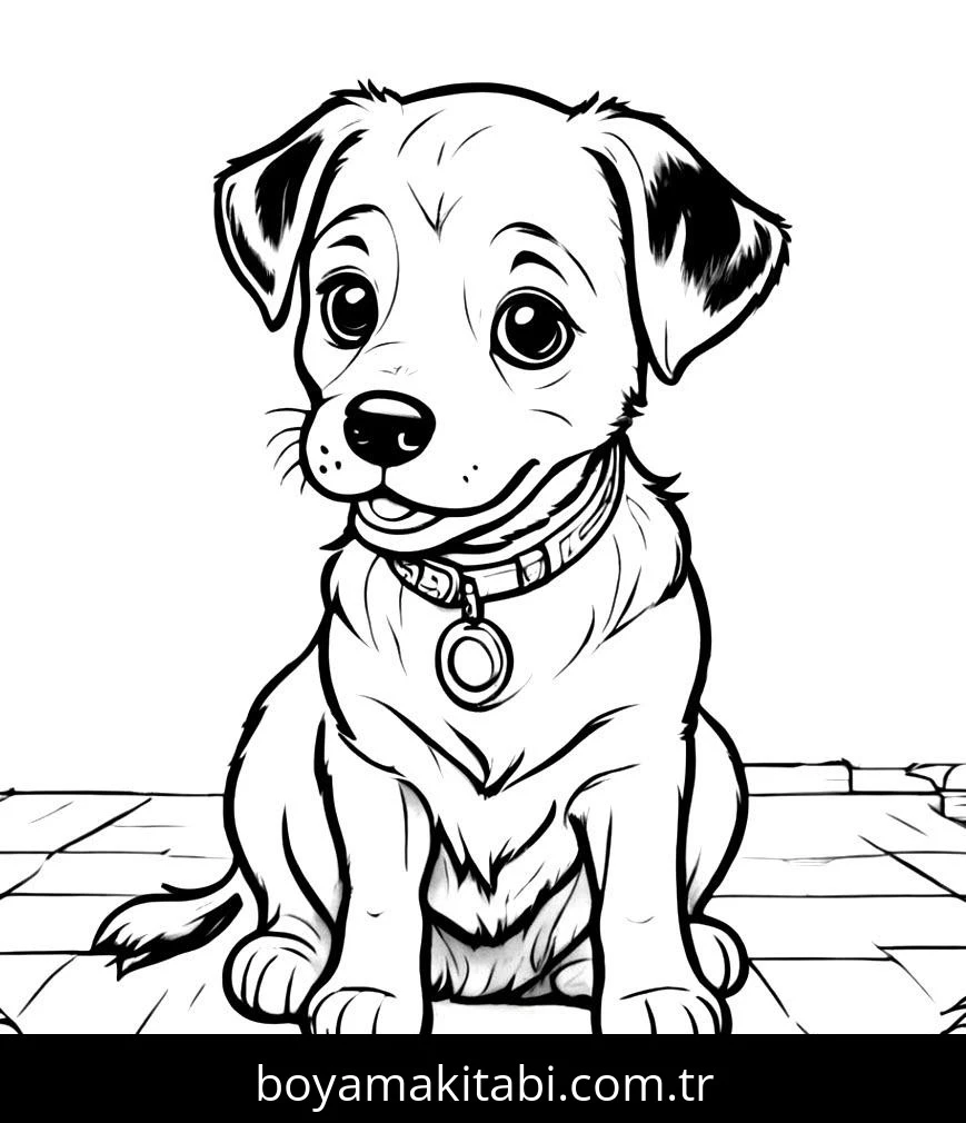 Köpek boyama sayfası #647 – yaratıcılığı geliştirir, keyifli zaman