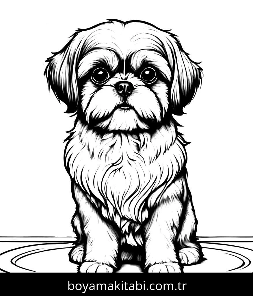 Köpek boyama sayfası #652 – eğitici aktivite, yaratıcılık