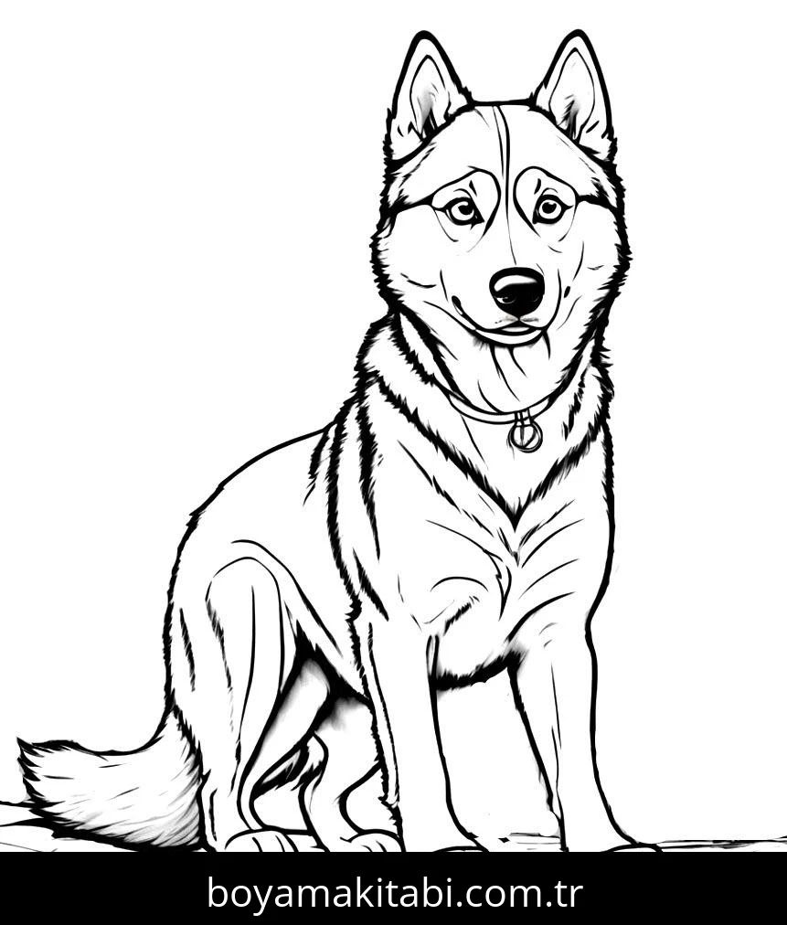 Köpek boyama sayfası #654 – keyifli zaman, renkli çizimler