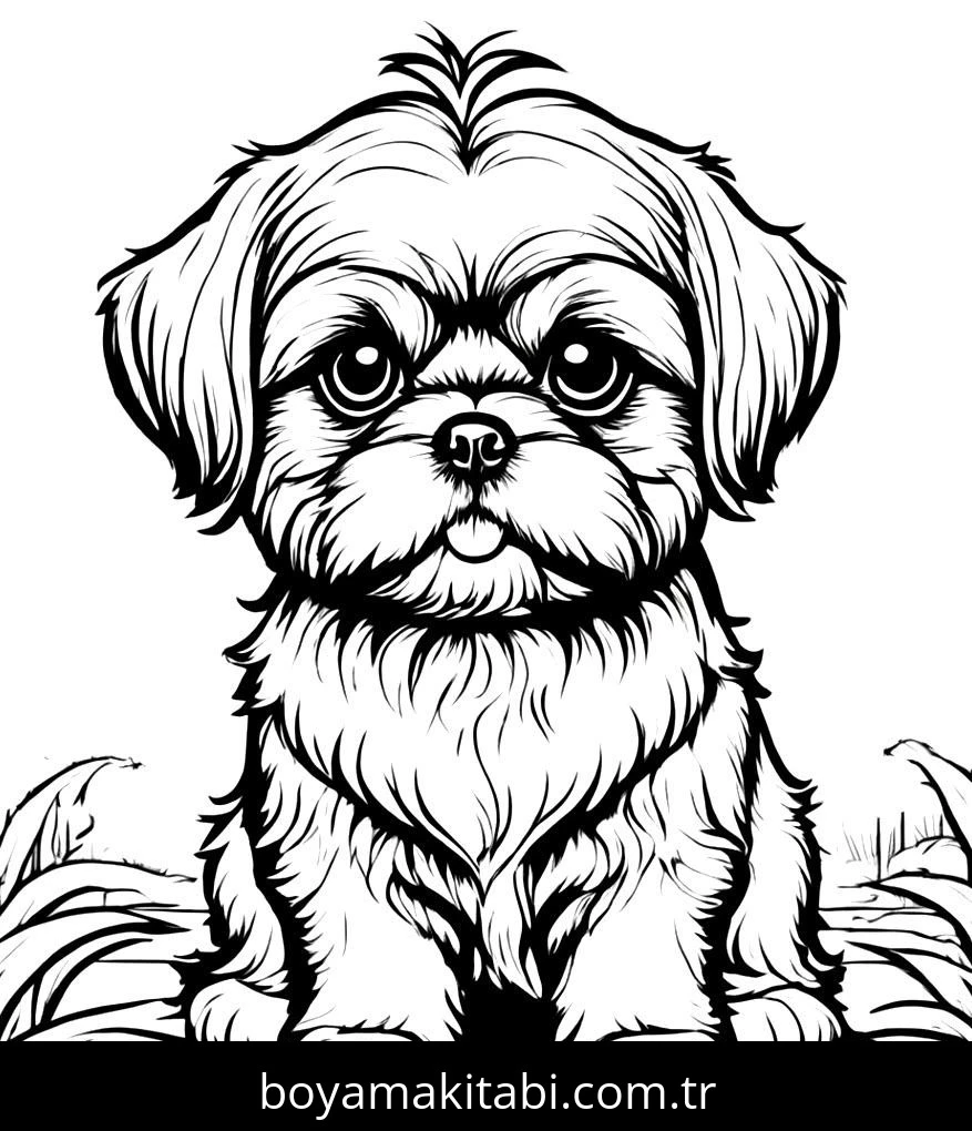 Köpek boyama sayfası #667 – sınıf etkinliği, kolay indirilebilir