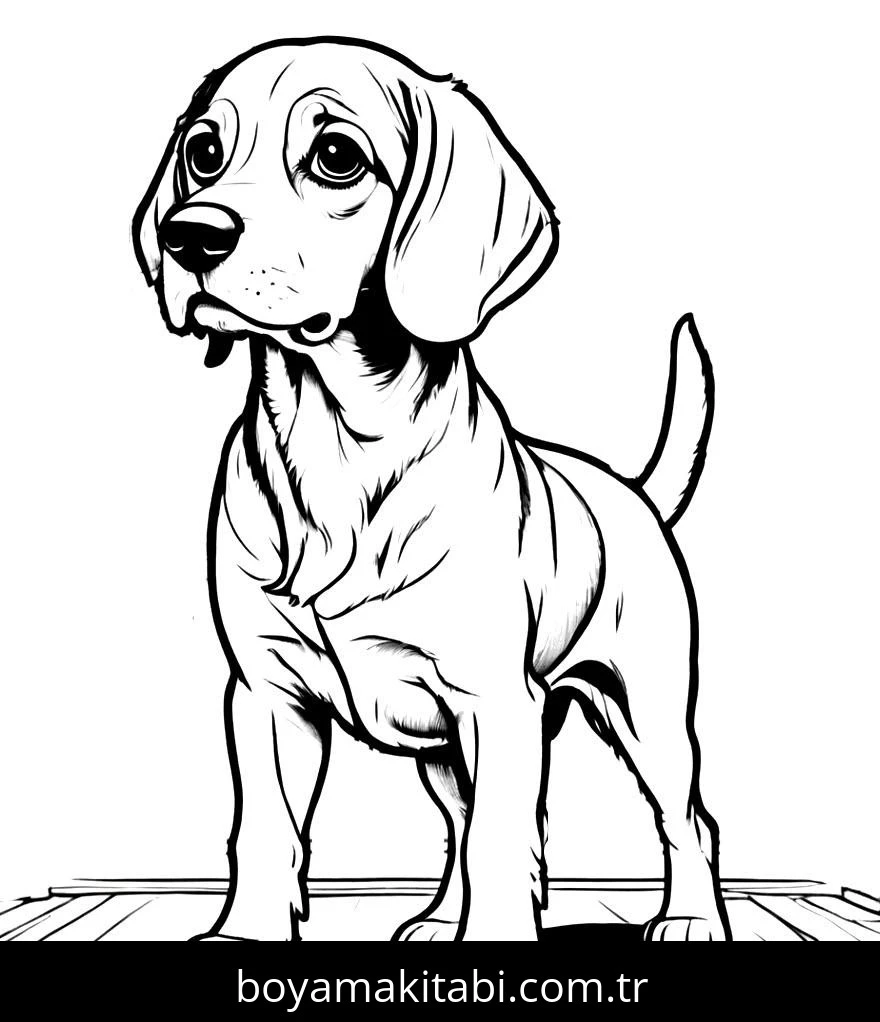 Köpek boyama sayfası #673 – ekran süresine alternatif, çocuklarla kaliteli zaman