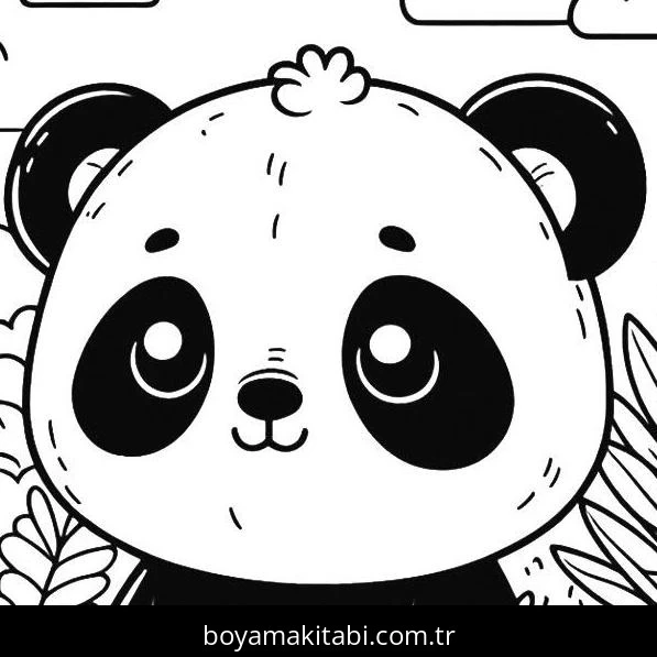 Panda boyama sayfası – eğlenceli etkinlik, el becerilerini geliştirir