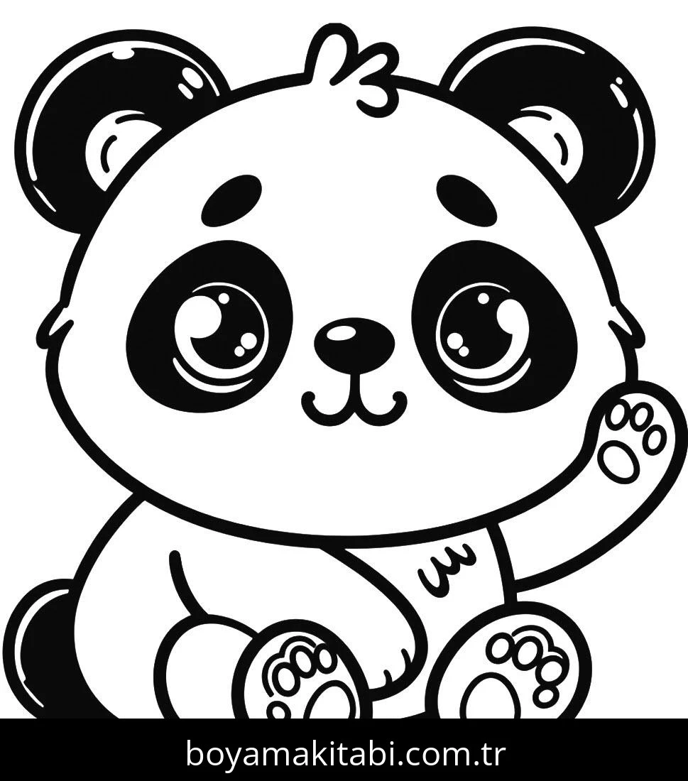 Panda boyama sayfası – yaratıcılığı geliştirir, keyifli zaman