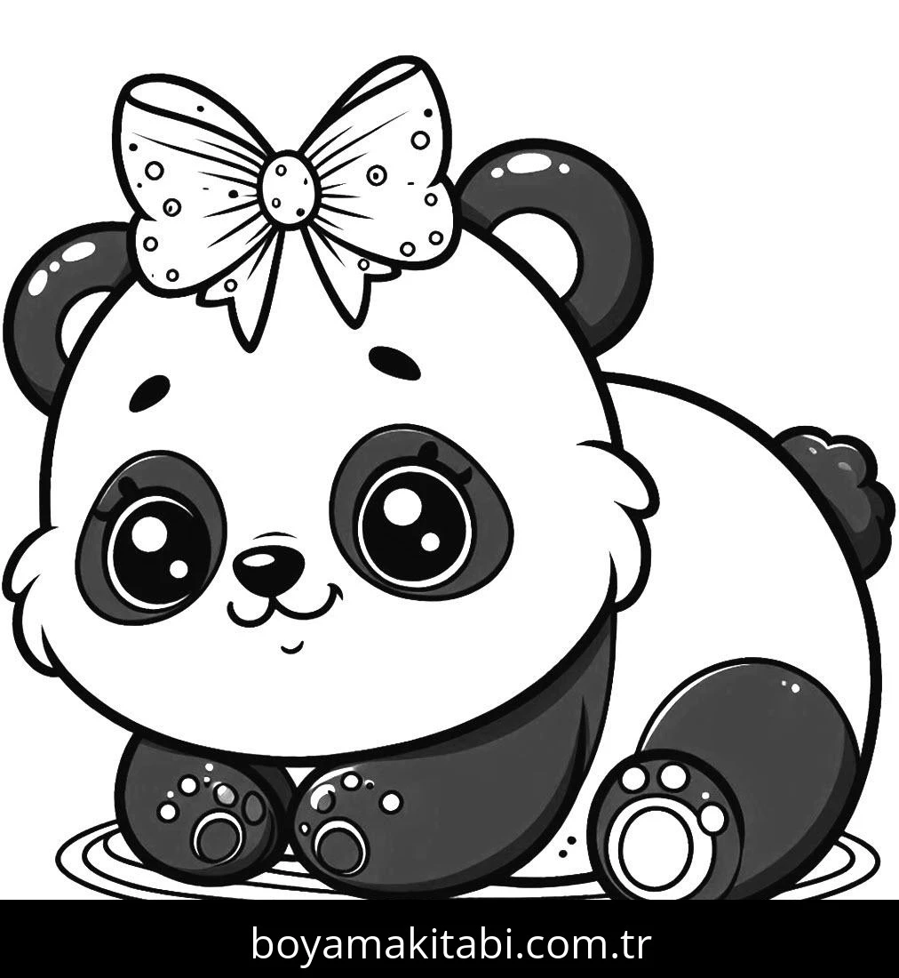 Panda boyama sayfası – okul öncesi, evde etkinlik