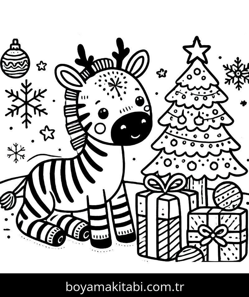 Zebra boyama sayfası – boyama etkinliği, çocuk aktivitesi