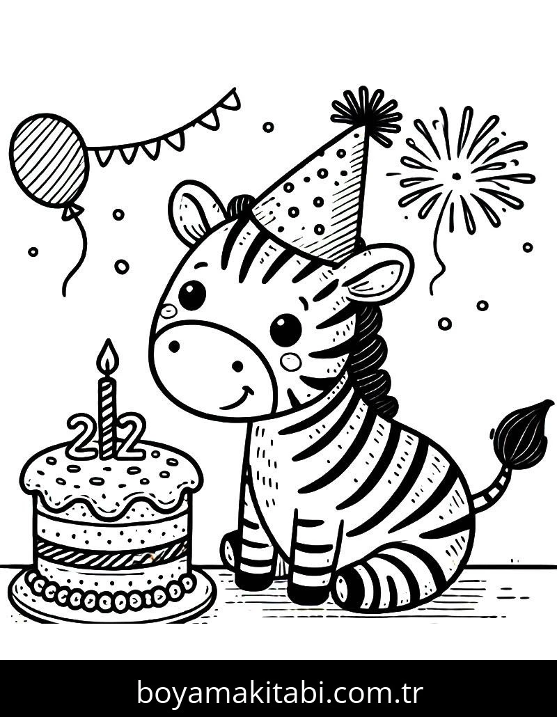 Zebra boyama sayfası – ücretsiz yazdır, boyama etkinliği