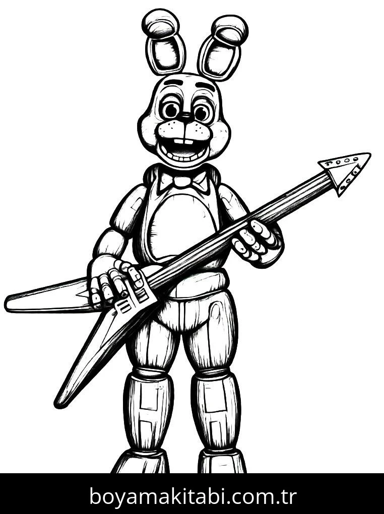 Five Nights at Freddys boyama sayfası – keyifli zaman, renkli çizimler