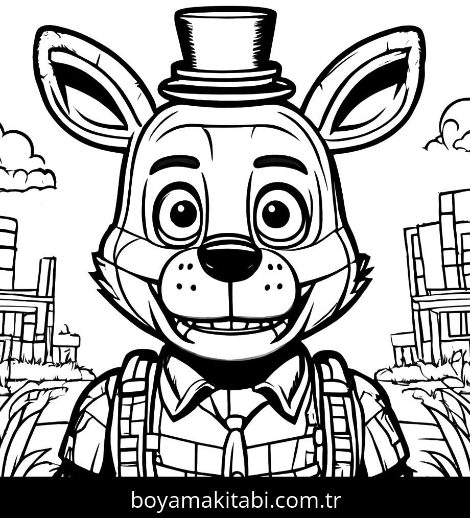 Five Nights at Freddys boyama sayfası – evde etkinlik, ücretsiz yazdır