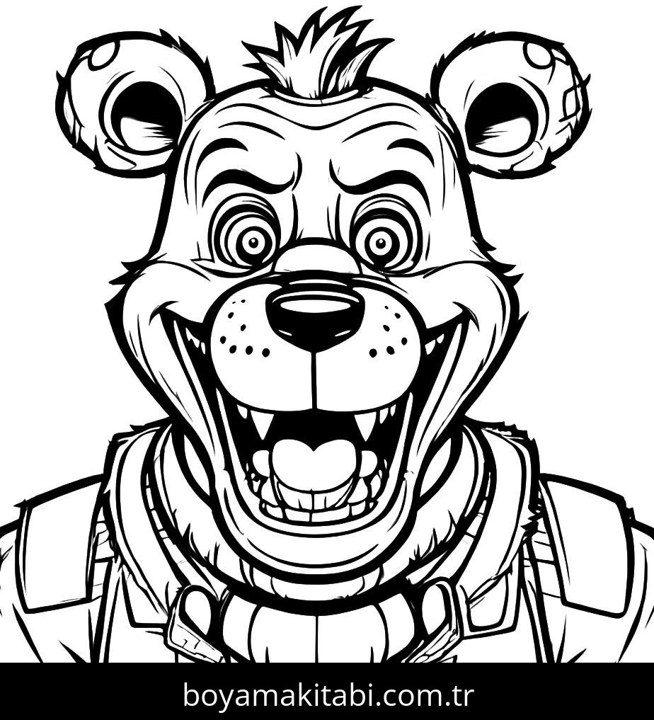 Five Nights at Freddys boyama sayfası – çocuk aktivitesi, PDF indir