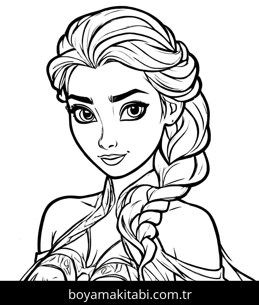 Frozen (Karlar Ülkesi) boyama sayfası – el becerilerini geliştirir, boyama çalışması