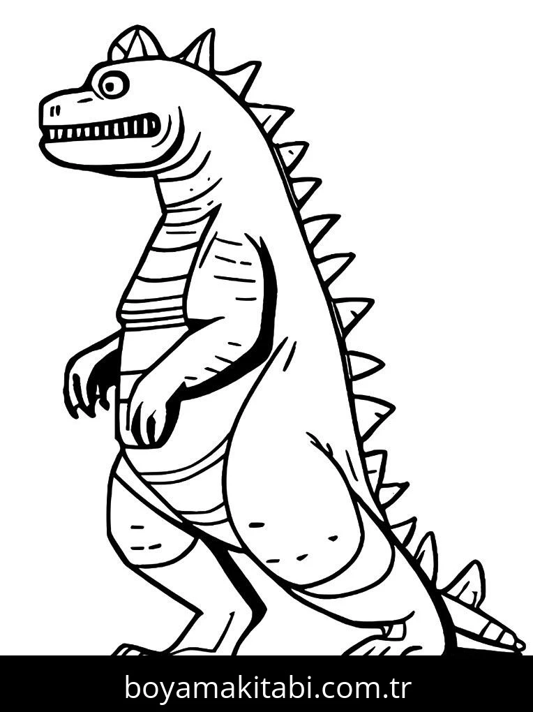Godzilla boyama sayfası – yaratıcılık, eğlenceli etkinlik