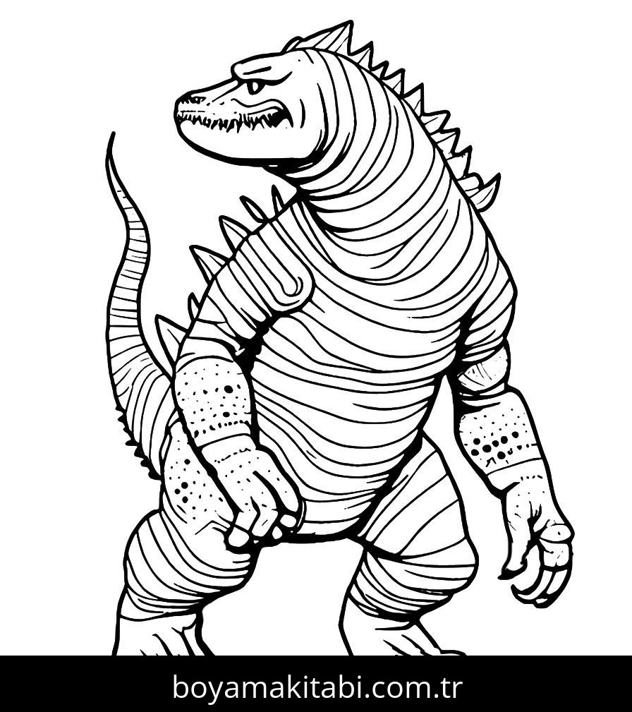 Godzilla boyama sayfası – ücretsiz yazdır, boyama etkinliği