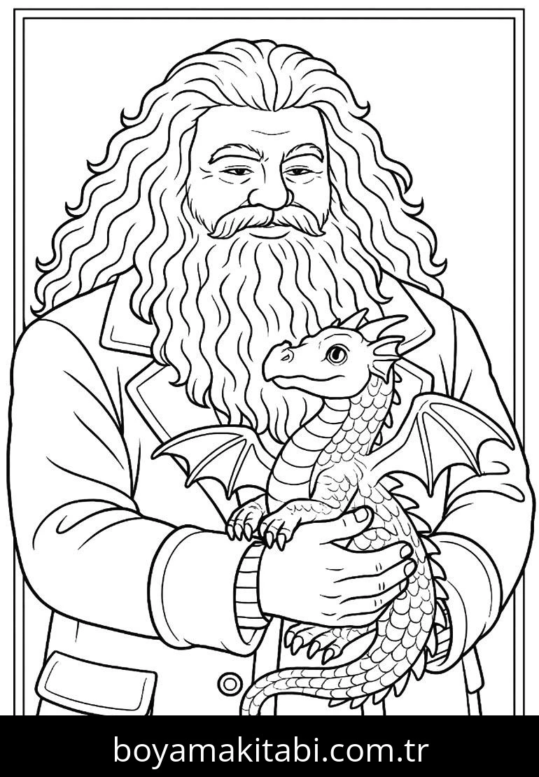Harry Potter boyama sayfası – eğitici aktivite, yaratıcılık