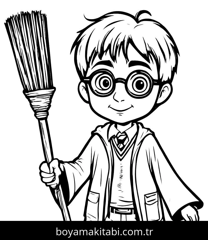 Harry Potter boyama sayfası – el becerilerini geliştirir, boyama çalışması