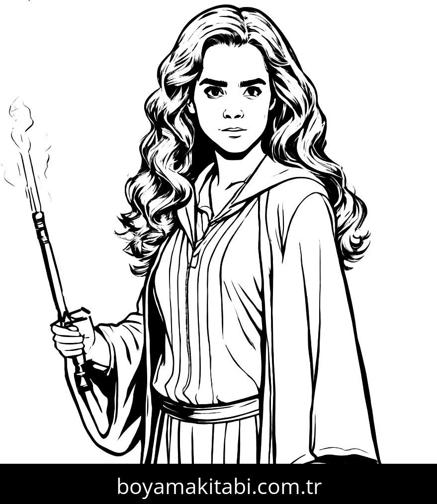 Harry Potter boyama sayfası – basit çizim, kolay boyama