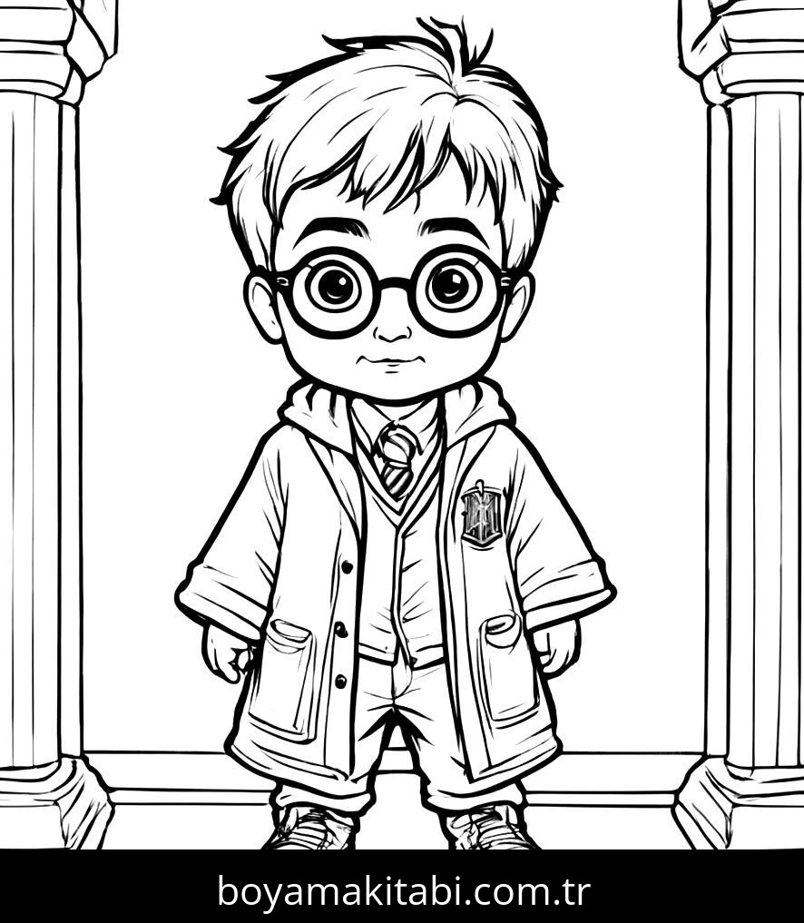 Harry Potter boyama sayfası – yaratıcılığı geliştirir, keyifli zaman