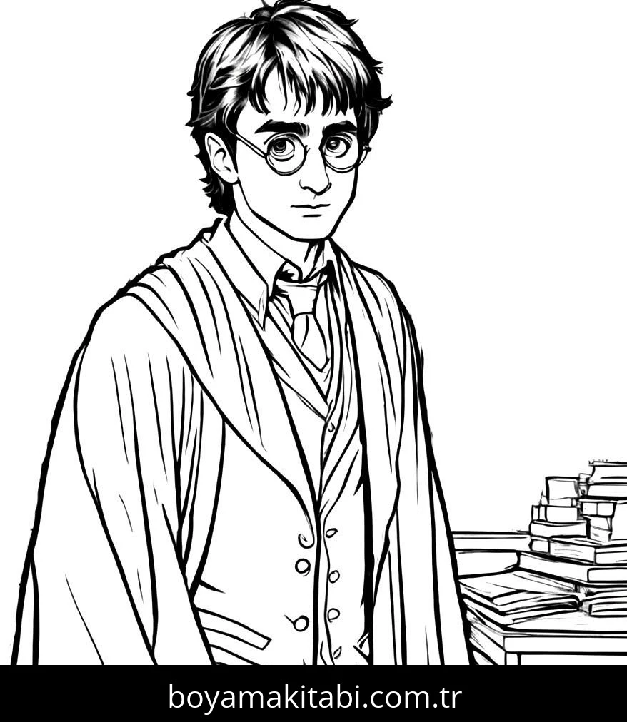 Harry Potter boyama sayfası – el becerilerini geliştirir, boyama çalışması