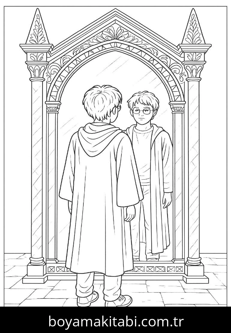 Harry Potter boyama sayfası – keyifli zaman, renkli çizimler