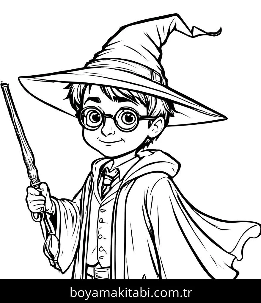 Harry Potter boyama sayfası – çocuklar için, çizgi film temalı