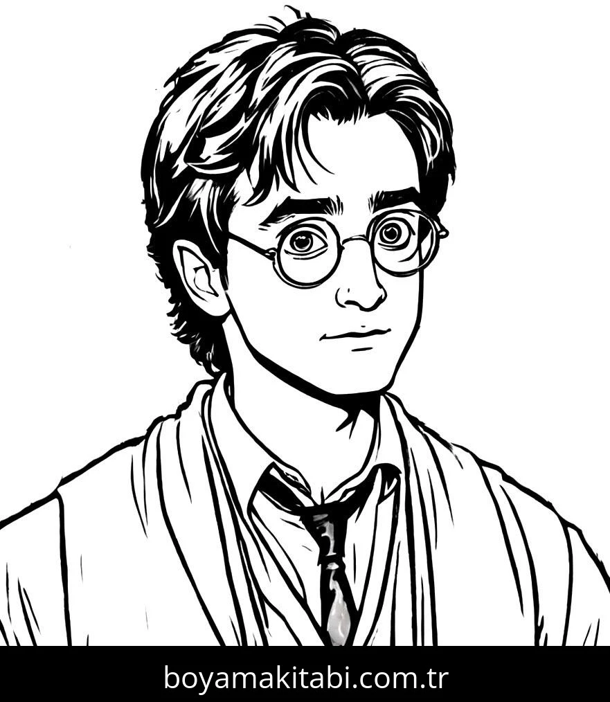 Harry Potter boyama sayfası – kolay boyama, eğitici aktivite