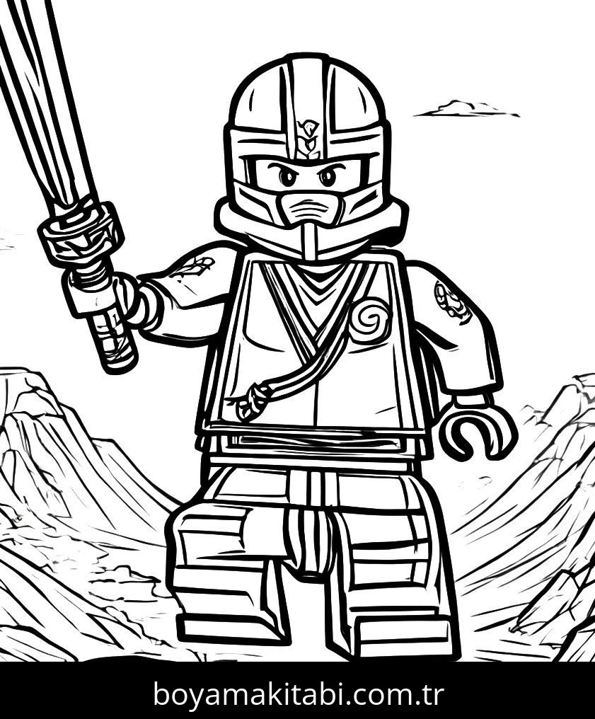 Lego Ninjago boyama sayfası – eğitici aktivite, yaratıcılık
