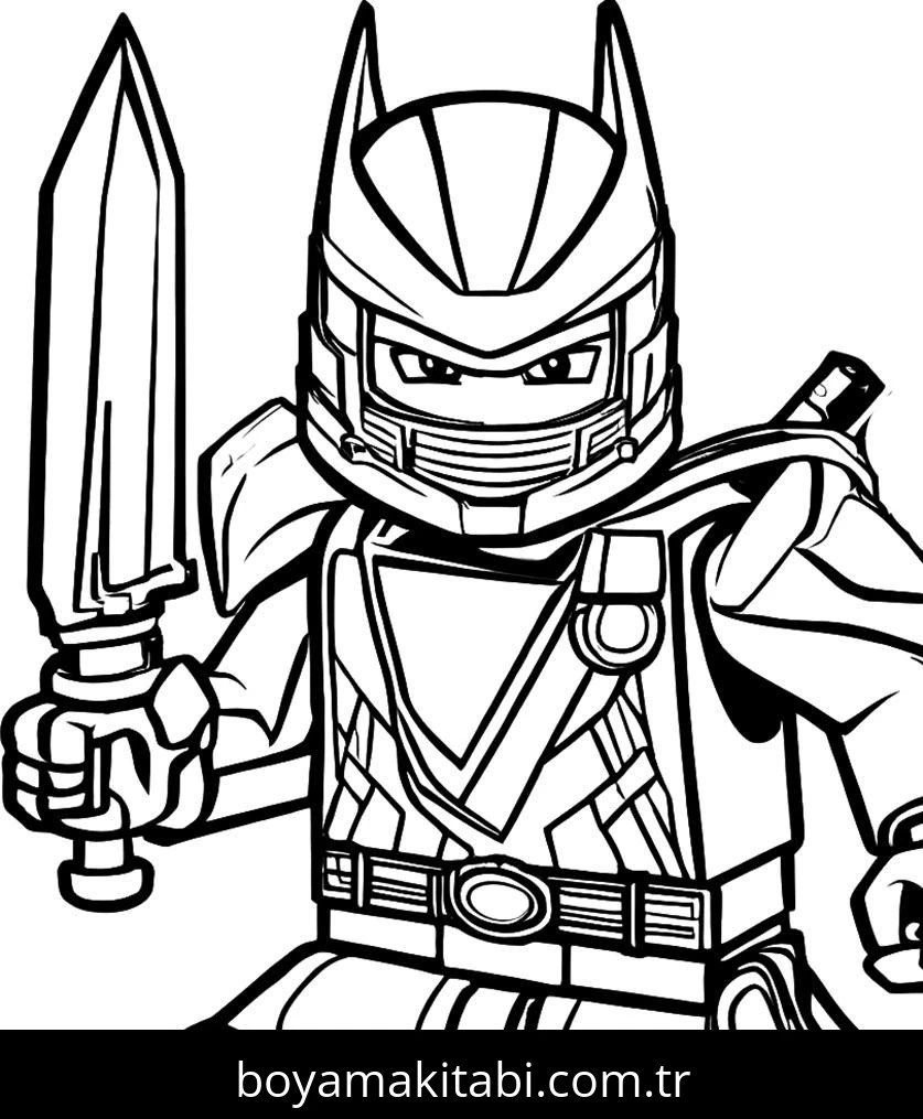 Lego Ninjago boyama sayfası – çocuk aktivitesi, PDF indir