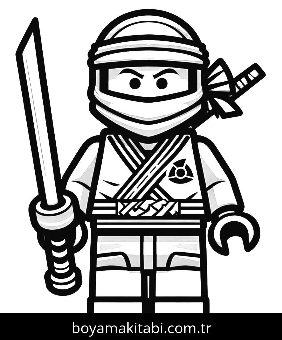 Lego Ninjago boyama sayfası – çocuklar için, çizgi film temalı