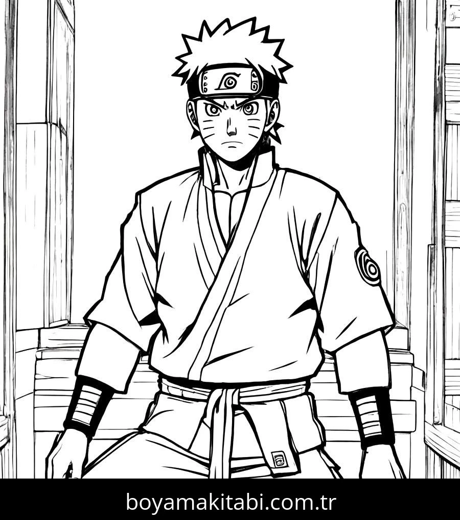 Naruto boyama sayfası #92 – PDF indir, sevimli karakter
