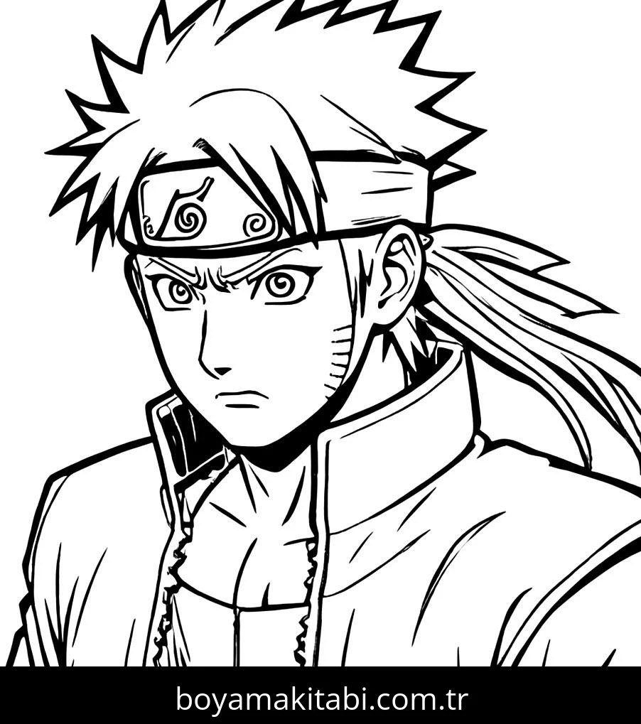 Naruto boyama sayfası #94 – kolay boyama, eğitici aktivite